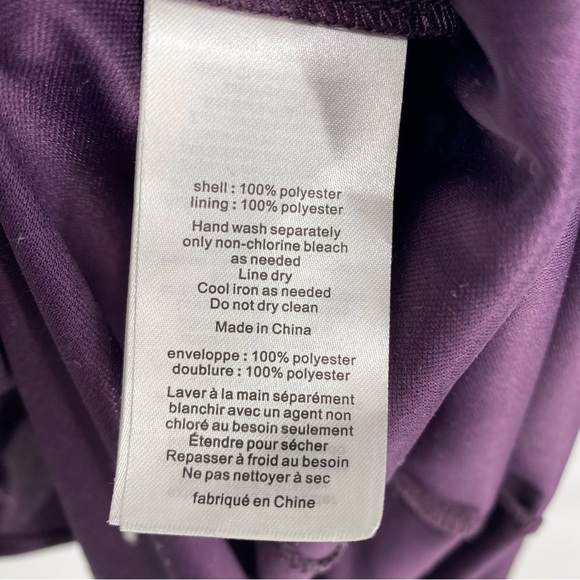 David's Bridal Formal Purple Plum Sheer Halter Short Dress Holiday Cocktail 4 - Picture 7 of 8